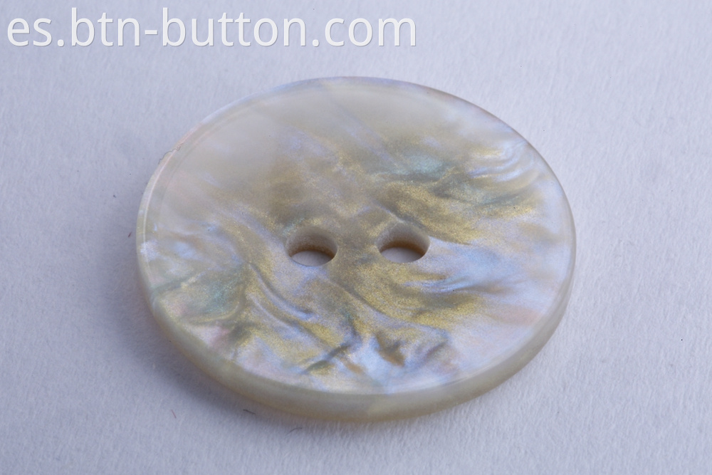 Resin imitation shell buttons for coats
